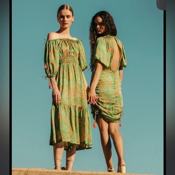 🔥 NWT 🔥 CLEOBELLA Revolve Kamila Mini Dress in Abstract Print Size XS 💕 - Picture 7 of 14